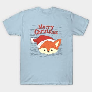 Christmas fox - Happy Christmas and a happy new year! - Available in stickers, clothing, etc T-Shirt